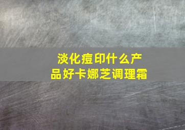 淡化痘印什么产品好卡娜芝调理霜