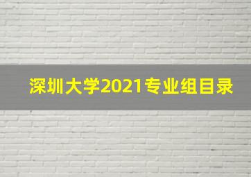 深圳大学2021专业组目录