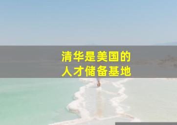 清华是美国的人才储备基地