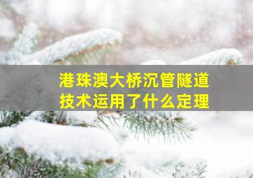 港珠澳大桥沉管隧道技术运用了什么定理