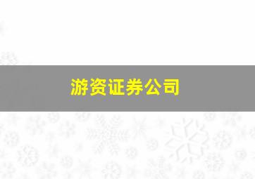 游资证券公司