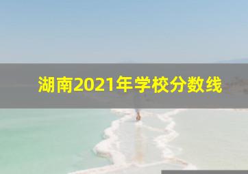 湖南2021年学校分数线