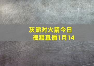 灰熊对火箭今日视频直播1月14