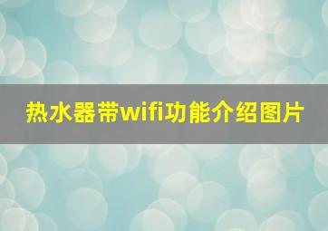 热水器带wifi功能介绍图片