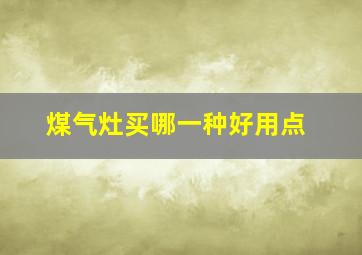 煤气灶买哪一种好用点