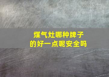 煤气灶哪种牌子的好一点呢安全吗