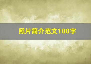 照片简介范文100字