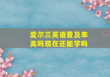 爱尔兰英语普及率高吗现在还能学吗