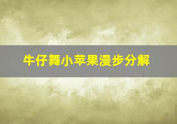 牛仔舞小苹果漫步分解