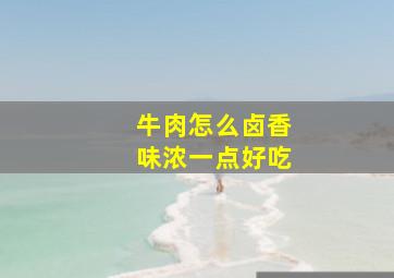 牛肉怎么卤香味浓一点好吃