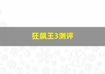 狂飙王3测评