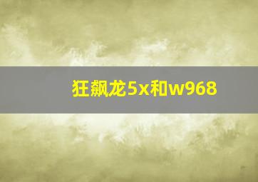 狂飙龙5x和w968