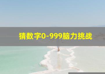 猜数字0-999脑力挑战