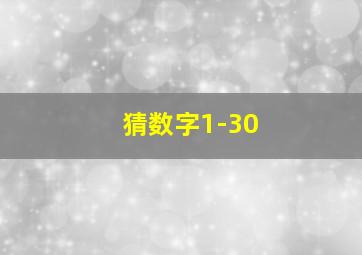 猜数字1-30