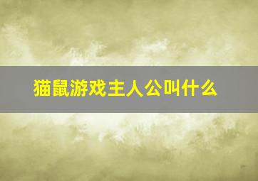 猫鼠游戏主人公叫什么