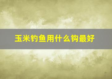 玉米钓鱼用什么钩最好