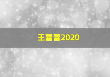 王蕾蕾2020