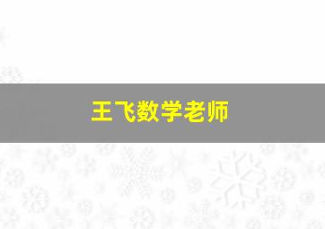 王飞数学老师