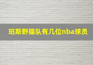 珀斯野猫队有几位nba球员