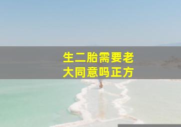 生二胎需要老大同意吗正方