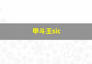 甲斗王sic