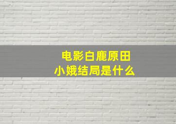 电影白鹿原田小娥结局是什么