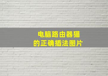 电脑路由器猫的正确插法图片