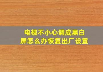 电视不小心调成黑白屏怎么办恢复出厂设置