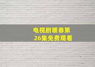 电视剧暖春第26集免费观看