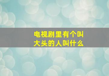 电视剧里有个叫大头的人叫什么