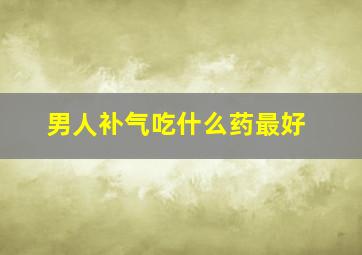 男人补气吃什么药最好