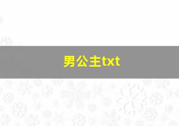 男公主txt