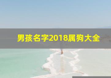 男孩名字2018属狗大全