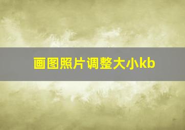 画图照片调整大小kb