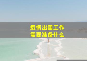 疫情出国工作需要准备什么