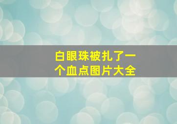 白眼珠被扎了一个血点图片大全