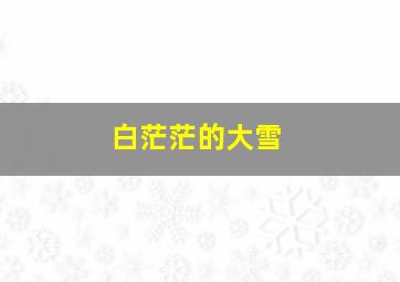 白茫茫的大雪