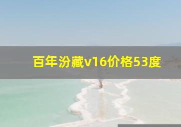 百年汾藏v16价格53度