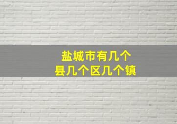 盐城市有几个县几个区几个镇