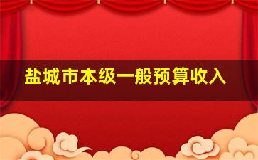 盐城市本级一般预算收入