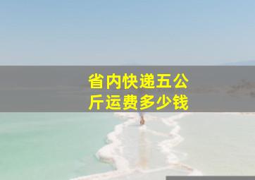 省内快递五公斤运费多少钱