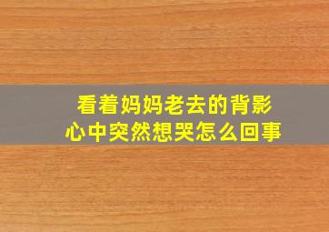 看着妈妈老去的背影心中突然想哭怎么回事