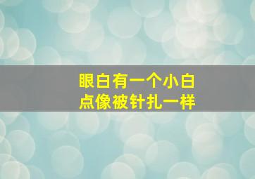 眼白有一个小白点像被针扎一样