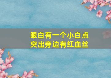 眼白有一个小白点突出旁边有红血丝