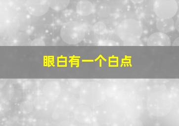 眼白有一个白点