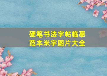 硬笔书法字帖临摹范本米字图片大全