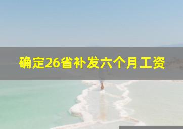 确定26省补发六个月工资