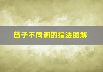 笛子不同调的指法图解