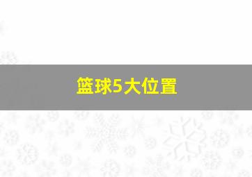 篮球5大位置