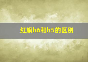 红旗h6和h5的区别